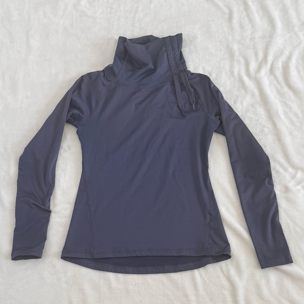 Layer 8 Navy Blue Long-Sleeve Pullover with Drawstring Neck